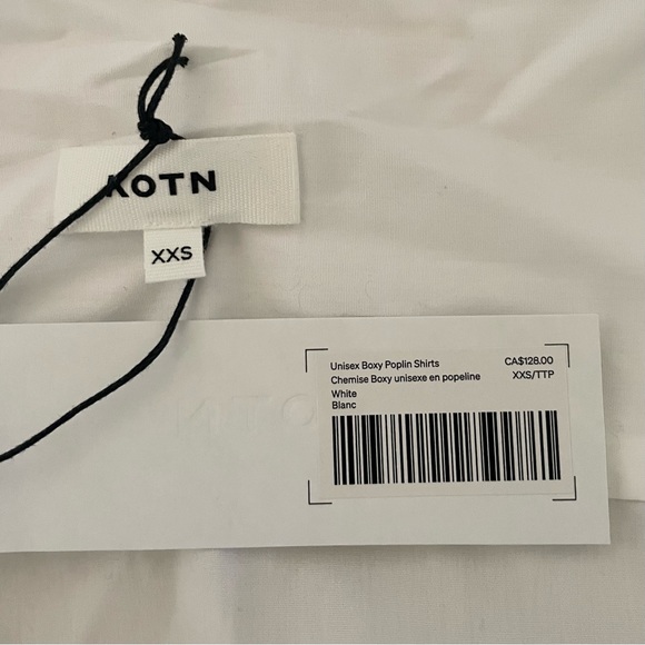 Kotn Unisex Boxy Poplin Shirt in White - Picture 4 of 7